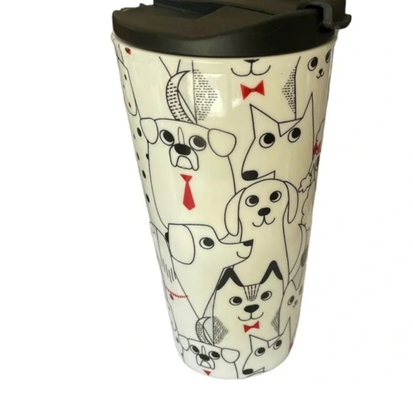 HTF! GREATER GOOD To-Go Mug Tumbler Cutest Pets Bows Ties BIG Eyes Perfect - Picture 3 of 11